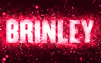 Happy Birtay Brinley, , pink neon lights, Brinley name, creative, Brinley Happy Birtay, Brinley Birtay, popular american female names, with Brinley name, Brinley HD wallpaper