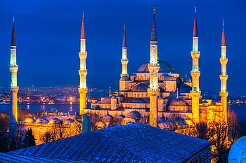 Sultan Ahmed Mosque, Istanbul, Night HD wallpaper
