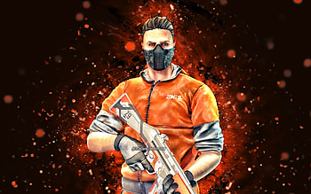 Standoff 2, , orange neon lights, creative, online games, Standoff 2 HD wallpaper