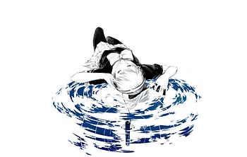 Lying down, yuubari, kancolle, anime girl HD wallpaper