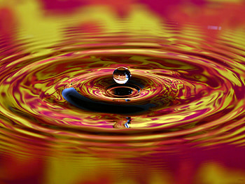 Drop, colours, ripples HD wallpaper
