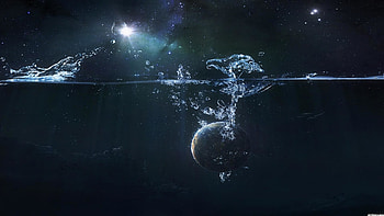 Space water/Earth abstract space and background . HD wallpaper
