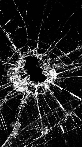 Damage Display, Black Glass Broken HD phone wallpaper