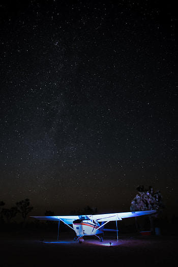 Night, Dark, Miscellanea, Miscellaneous, Backlight, Illumination, Plane, Airplane HD phone wallpaper