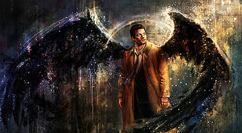 of Castiel, the Dark Angel from Supernatural, TV Show, Supernatural (TV Show), Castiel (Supernatural), dark angel HD wallpaper