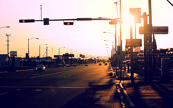 Cities, Auto, Sun, City, Street HD wallpaper