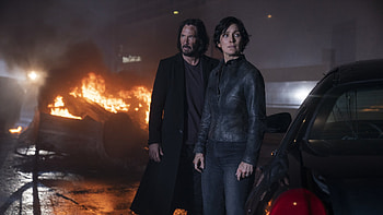 Neo Trinity Carrie-Anne Moss Keanu Reeves The Matrix Revolutions HD wallpaper
