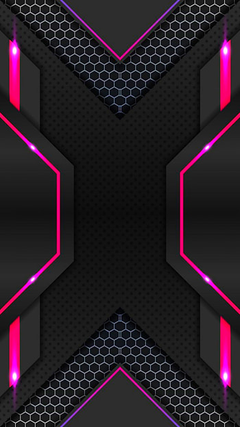 Black pink geometric, digital, tech, material, texture, design, pattern, gamer, hotpink, lines, mesh HD phone wallpaper