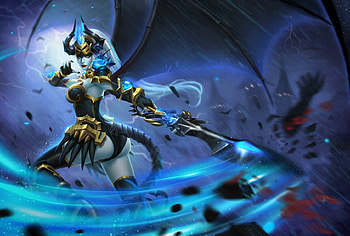 Fantasy girl, wwwart, demon, w ww, blue, fantasy, girl HD wallpaper