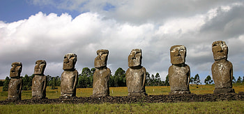Easter Island, Moai statues in Chile, Public domain , Captivating stone figures HD wallpaper