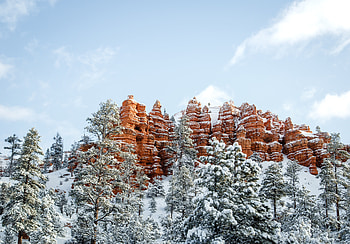 Winter, Nature, Trees, Mountains, Snow HD wallpaper