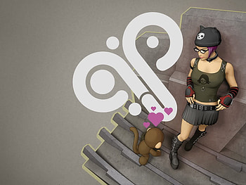 Monkey love, purple, standing, girl, monkey HD wallpaper