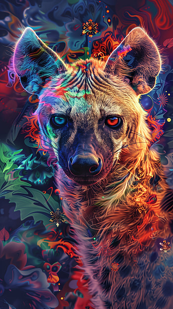 Vibrant Hyena Artwork - Exotic , hyena HD phone wallpaper