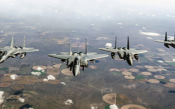 McDonnell Douglas F-15E Strike Eagle, American Fighter Bomber, F-15E, US Air Force, combat aircraft in the sky, military aircraft HD wallpaper