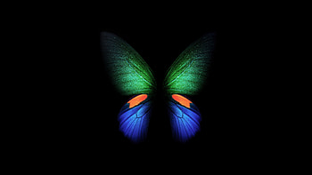 Samsung Galaxy Fold, samsung-galaxy-fold, butterfly, samsung, stock, original, artist, digital-art, dark, black, oled HD wallpaper