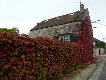 maison en automne, architecture, maison, autumn, houses, france HD wallpaper