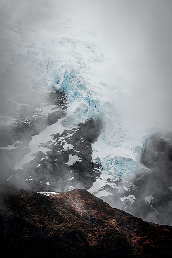 Nature, Ice, Mountain, Fog, Relief, Glacier HD phone wallpaper