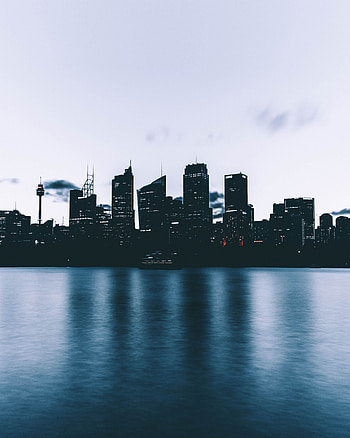 Cities, City, Shore, Bank, Skyscrapers, Evening HD phone wallpaper