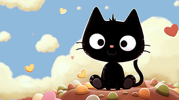 Chococat – Adorable Sanrio Black Cat Background, Chococat, sanrio, Black Cat, cute cat, cartoon HD wallpaper