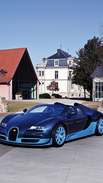 Bugatti Car, Blue Bugatti HD phone wallpaper