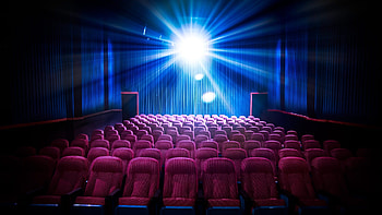 Movie theater seats, Red upholstery, Comfortable seating, Theater aesthetics HD wallpaper