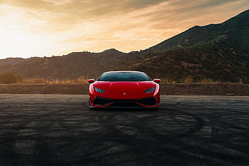 Car, Red Lamborghini Huracan HD wallpaper