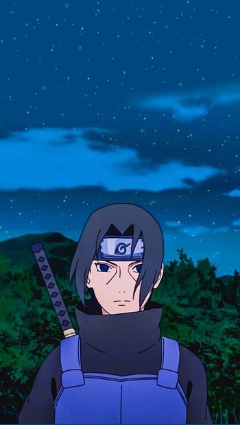 Itachi, naruto, sky, art HD phone wallpaper