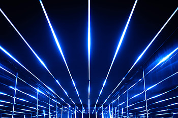Dark, Lines, Neon, Glow, Premises, Room HD wallpaper