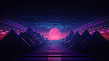 Lunar Majesty Peaks In Digital Serenity, artist, artwork, digital-art HD wallpaper