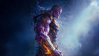 Thanos Strength Behind The Smile, thanos, supervillain, superheroes, artwork, digital-art, ai HD wallpaper