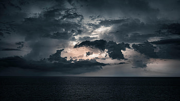 Nature, Water, Sea, Twilight, Clouds, Horizon, Dusk HD wallpaper