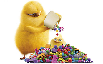 Hop (2011), chicken, sweets, food, candy, carlos, phil, hop, yellow, movie, funny, easter HD wallpaper