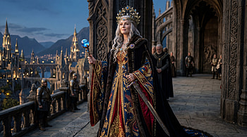 Empress of the Starlit Court — Fantasy, Woman, Royalty HD wallpaper