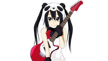 Anime, Smile, Guitar, Girl, Pretty HD wallpaper