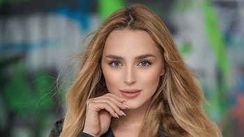 Blonde Hairs Girl Smiling Looking At Viewer , blonde, girls, model HD wallpaper