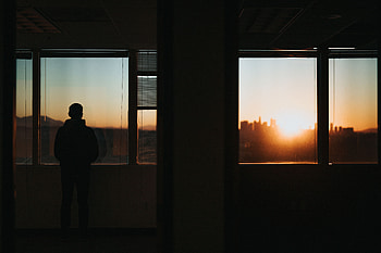 Sunset, Dark, Silhouette, Privacy, Seclusion, Window, Loneliness HD wallpaper