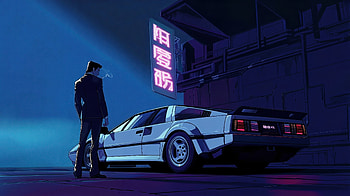 80s Delorean Back To The Future Vibes, delorean, car, cyberpunk, synthwave, retrowave, neon, artist, artwork, art, digital-art, ai HD wallpaper