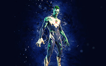 Horrorsonic, , blue neon lights, Fortnite Battle Royale, Fortnite characters, Horrorsonic Skin, Fortnite, Horrorsonic Fortnite HD wallpaper