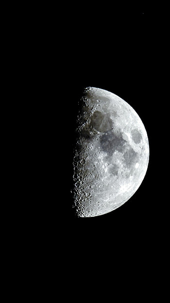 Dark sky moon, Half moon , Lunar beauty in , Space aesthetic HD phone wallpaper