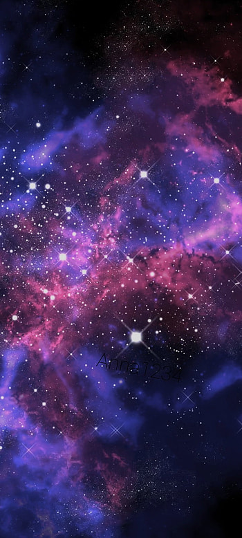 GALAXY, black, purple, space HD phone wallpaper