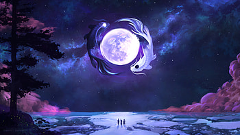 Yin Yang, Yang, fish, fantasy, Yin HD wallpaper
