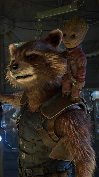Baby Groot, Rocket Raccoon, Sony Xperia HD phone wallpaper