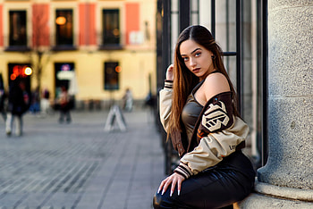 Girl Pose Jacket With Trousers, girls, model HD wallpaper