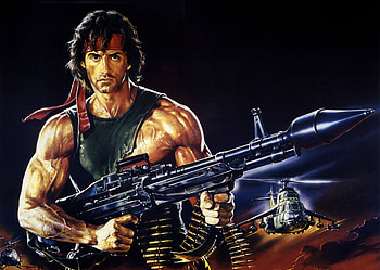 Artwork, Rambo HD wallpaper