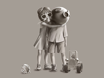 People, Art, Children, Friendship HD wallpaper