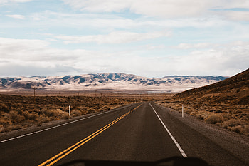 Road, Nature, Mountains, Desert, Turn HD wallpaper