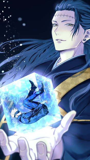 Satoru,anime, eye, electric blue HD phone wallpaper