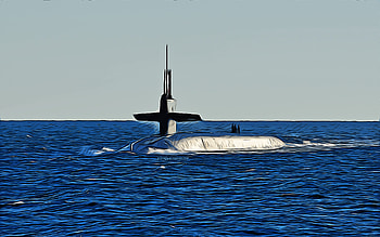 USS Alaska, abstract art, SSBN-732, submarines, United States Navy, US army, abstract ships, vector art, battleship, US Navy, Ohio-class, USS Alaska SSBN-732 HD wallpaper