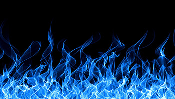 Blue fire wolf - HD wallpaper