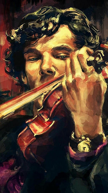 Sherlock Holmes, Violinist Drawing, Violist Fan Art, Sherlock Tattoo HD phone wallpaper